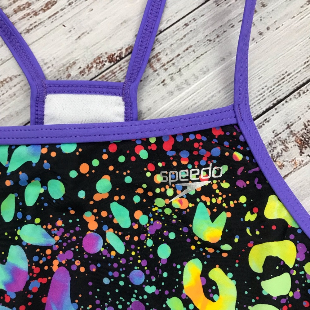 Speedo Swim Suit Size 14 Purple Lining